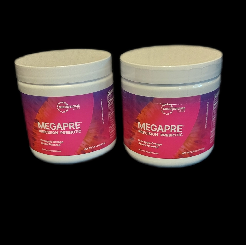 MegaPre Microbiome Labs Prebiotic Powder - Lot of 2 - Pineapple Guava Flavor